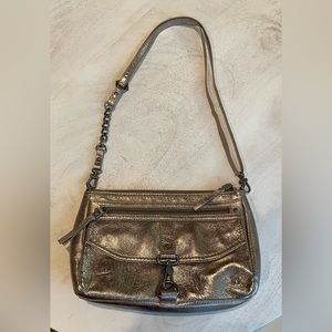 The Sak Metallic Gold Leather Crossbody Bag